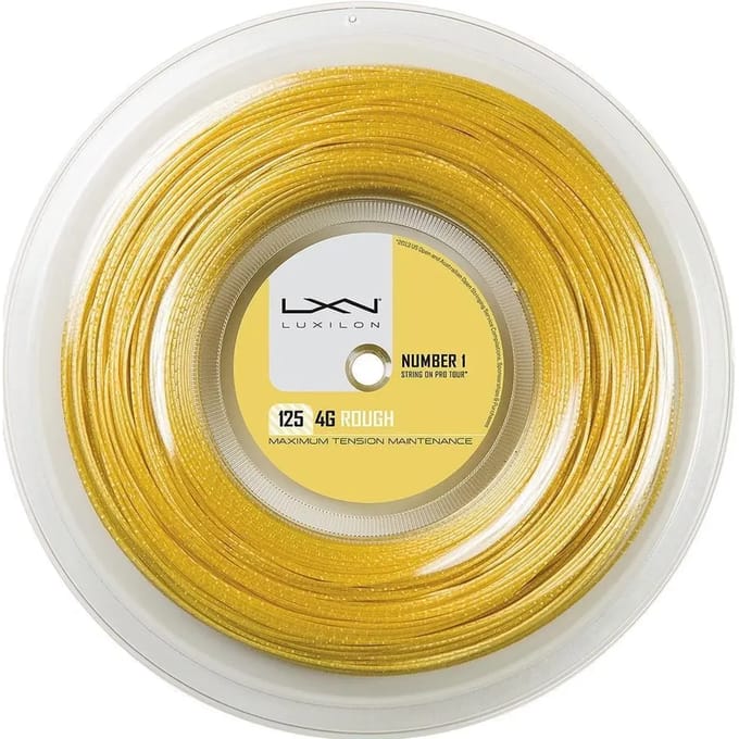Luxilon 4G Rough 125 Tennis String Reel 200m Gold, 1.25