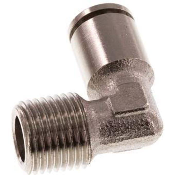 4mm x R1/8'' 90 graden L-verbinding Messing Insteekfitting Buitendraad NBR [2 Stuks]