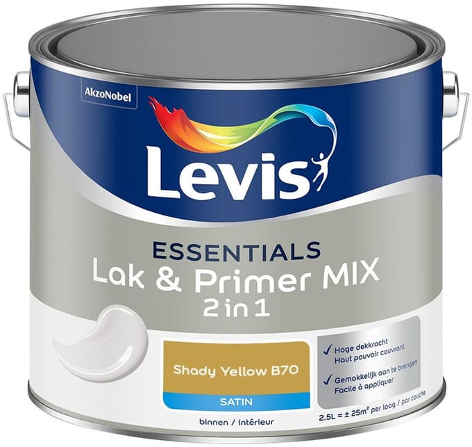 Levis - Essentials Lak & Primer Mix - Shady Yellow B70 - Mengverf - 2,5 L
