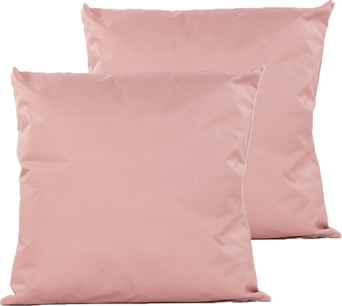 Anna's Collection Sierkussen voor binnen en buiten - 2x - oud roze - 60 x 60 cm - tuinkussen