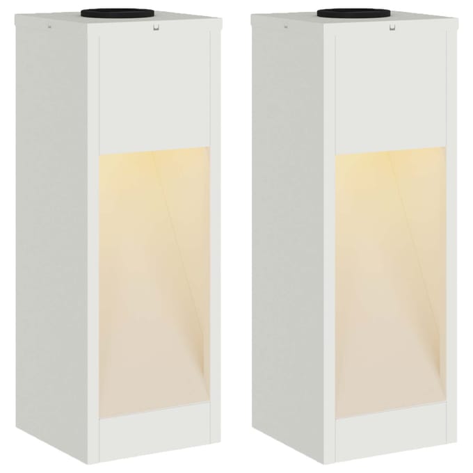 vidaXL Zonne LED Padverlichting 2 st Warmwit 18 x 18 x 50 cm