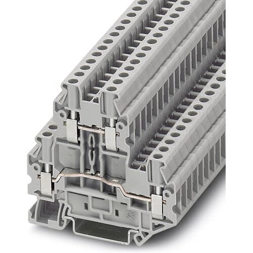Phoenix Contact UTTB 2,5 3044636 Klem 2-etages Aantal polen: 4 0.14 mm² 4 mm² Grijs 50 stuk(s)