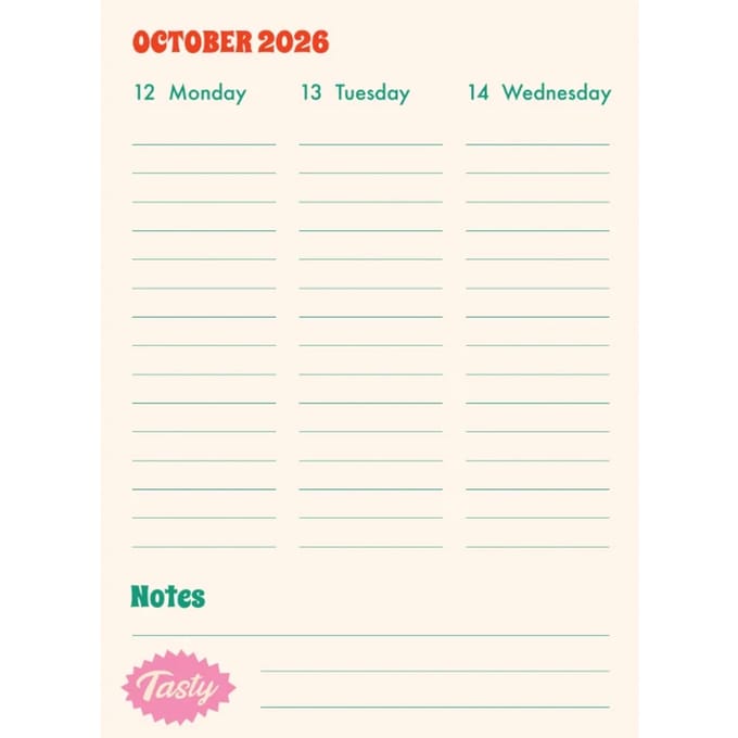 Kitsch Kitchen Schoolagenda 2026-2027 El Restaurante Yummy