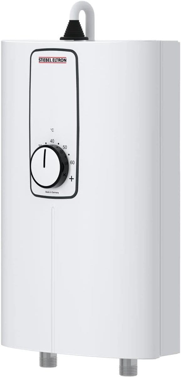 Doorstromer Keuken - Elektrische Boiler - Direct Warm Water - Ruimtebesparend Compact Design - 29x18x10 cm - Wit