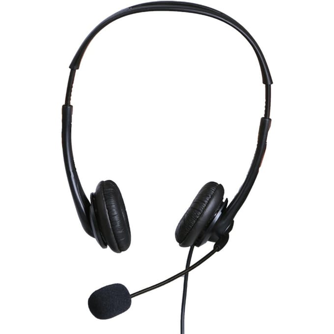 OY136 3.5mm Computerheadset met Microfoon Ruisonderdrukkende Hoofdtelefoon met Hoofdband Bedraad Bellen zwart