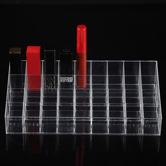 36 Vakjes Transparante Lippenstift Display Case Opbergdoos Nagellakkwast Organizer Cosmetische Display black