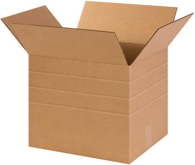 Gegolfde Verzenddozen - Verhuisdozen Karton - Spullen Opslaan - Multi-Diepte Instelbaar - 14x12x12 inch - Kraft