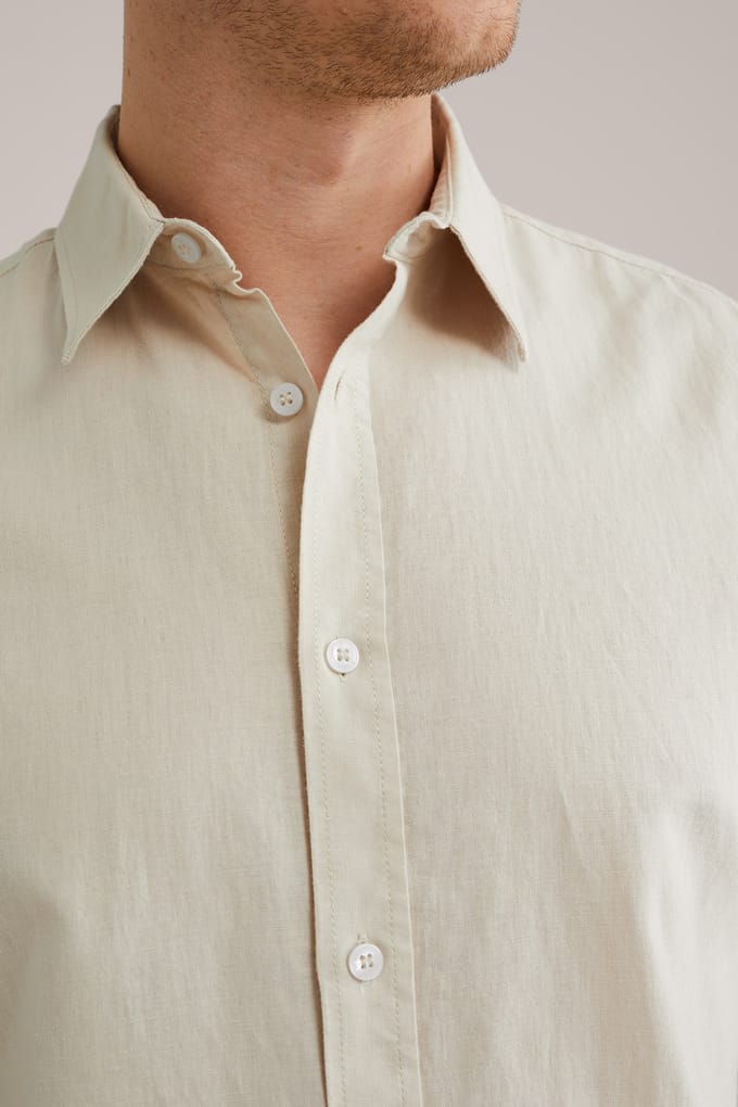 We Fashion Shirt Light Brown Größe: M | Casual hemden Outlet | Herren | Braun