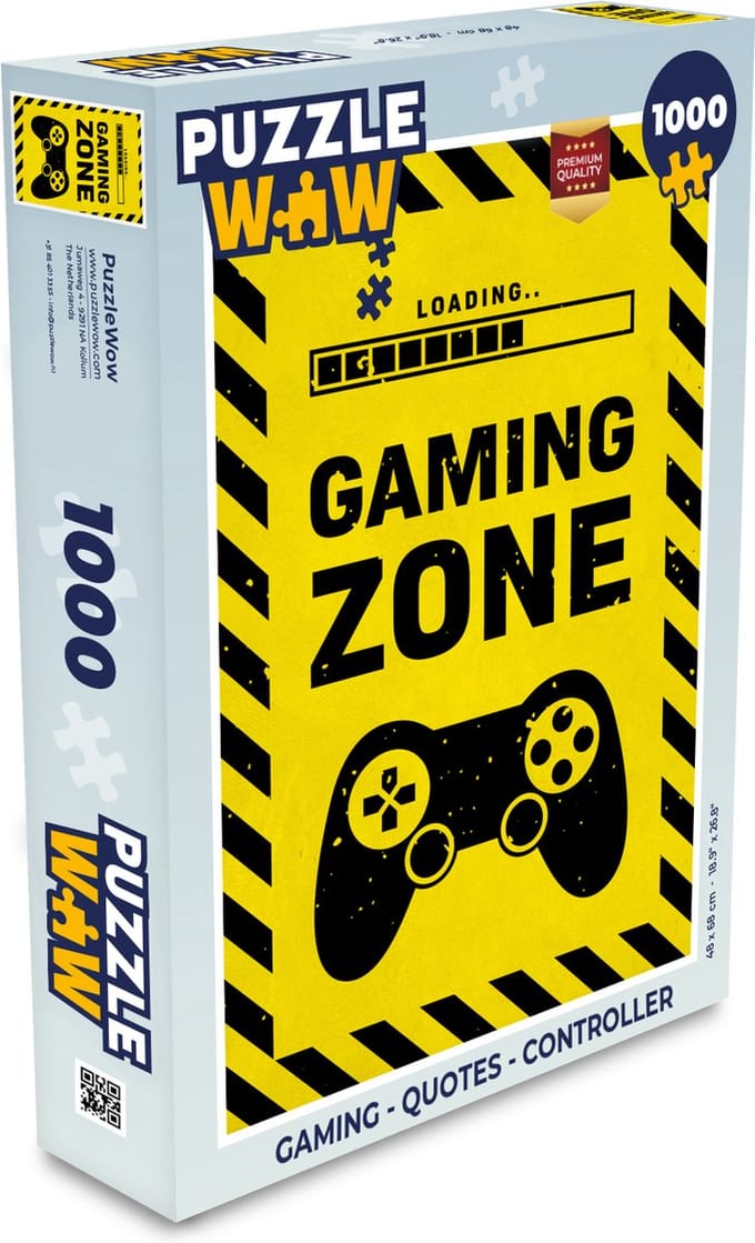 Puzzel Gaming - Quotes - Controller - Gaming zone - Game - Legpuzzel - Puzzel 1000 stukjes volwassenen