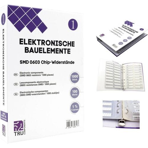 TRU COMPONENTS TC-6869408 TC-6869408 Assortiment SMD 0603 0.1 W 1 % 1000 onderdelen