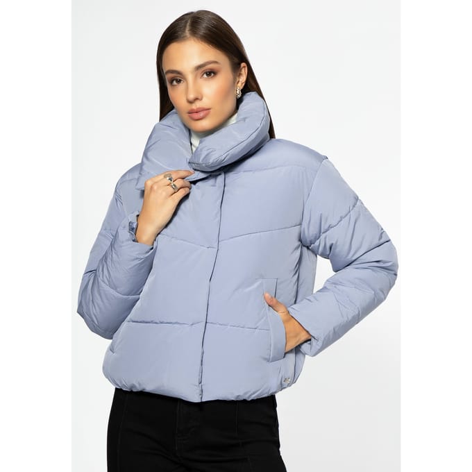 Wittchen Dames Oversized Gewatteerde Jas Blauw Polyester