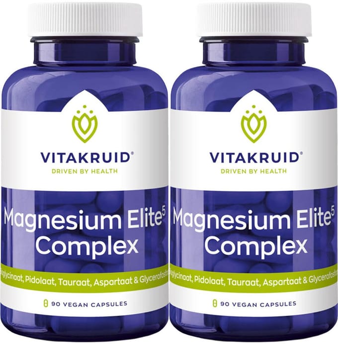 Vitakruid Magnesium Elite Complex - 2 x 90 vegancapsules - Voordeelverpakking