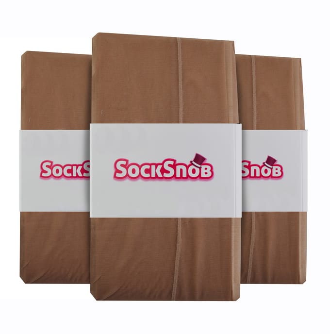 Sock Snob - Womens Seamed Panty's 3 Pack 40 Denier - Naakt / Naakt