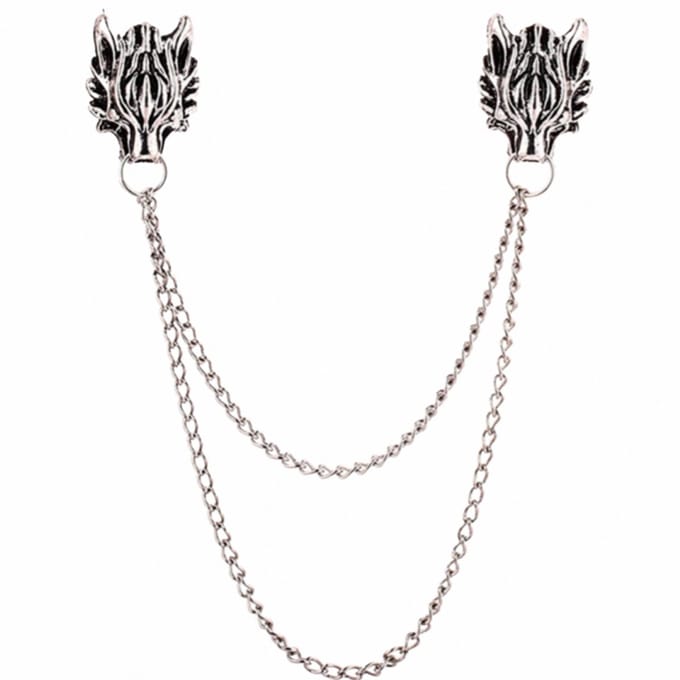 Kraag ketting -Wolf - Zilverkleur-metaal - Charme Bijoux