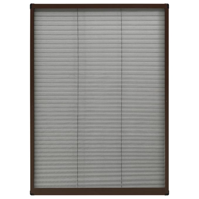 Vidaxl Moustiquaire de Fenêtre Pliante, Aluminium, Marron, 80X120 Cm