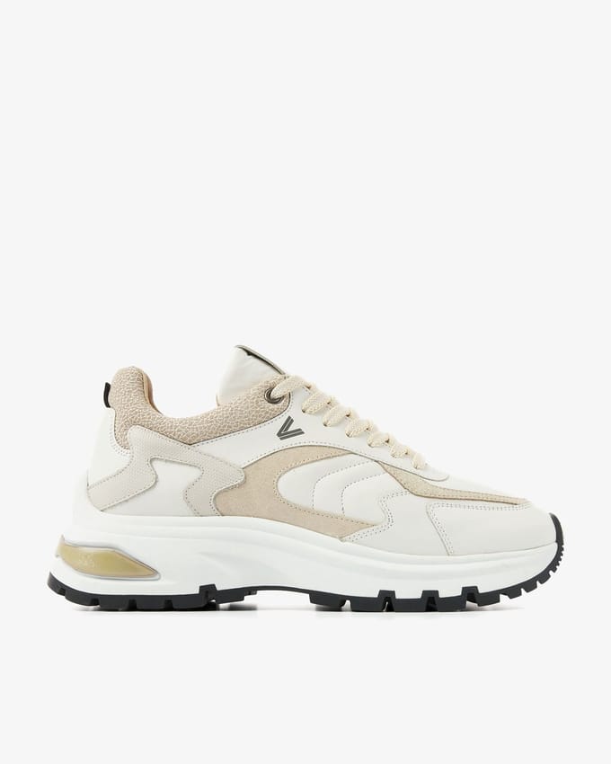VIA VAI Liz Leighton Sneakers Dames - Leer,Su�de - Beige