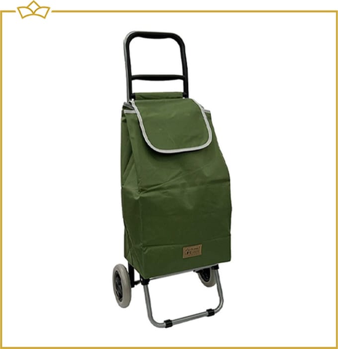 ATTREZZO® Boodschappentrolley - Groen - Boodschappenwagen