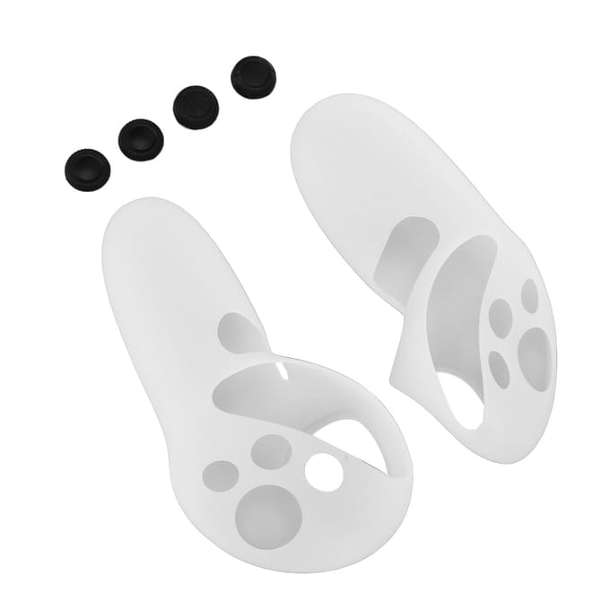 Controller Grips Cover voor Meta Quest 3 Siliconen VR Controller Grips Beschermhoes met Joystick white