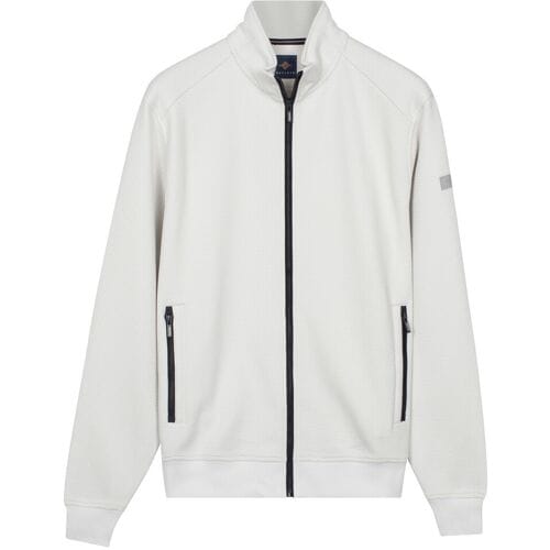 Baileys Vest Sweat Zip Texture Jacquard Doubleface Soft Grey / male