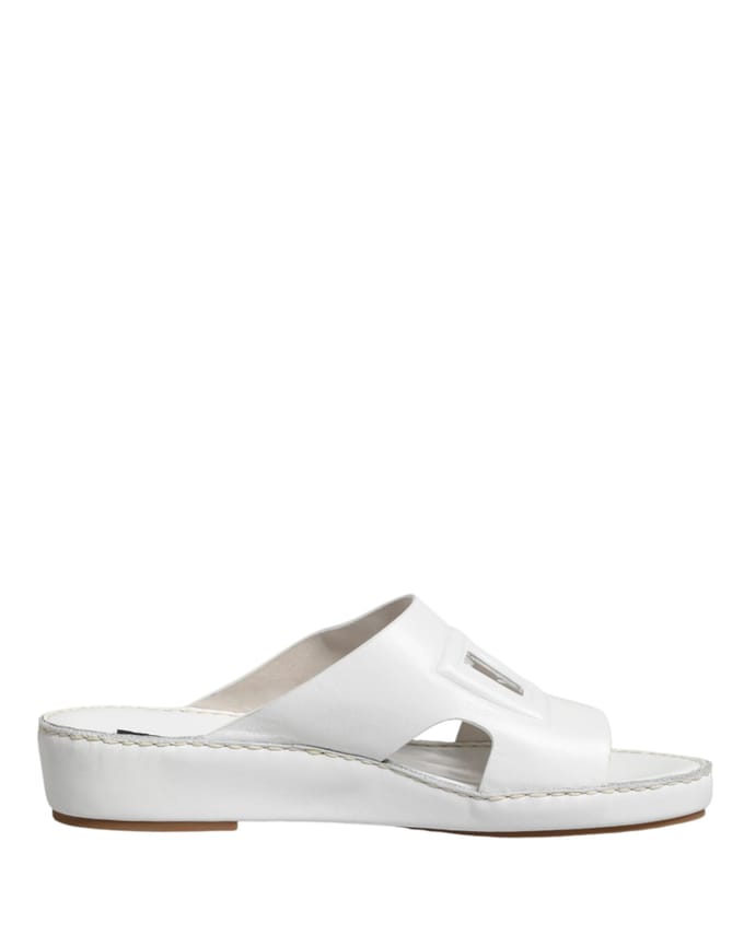 Dolce & Gabbana Witte DG Cutout Slippers Flats Schoenen