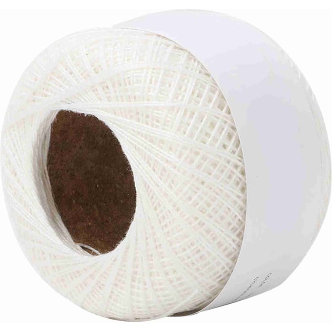 Dentelle en coton crocheté à la main, soie d'été légère et fine (6603 Blanc laiteux) blanc
