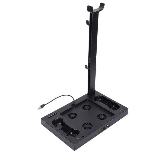 Voor Xbox Series X Console Koelstandaard Multifunctionele Koelventilator Basis met Headsethouder black