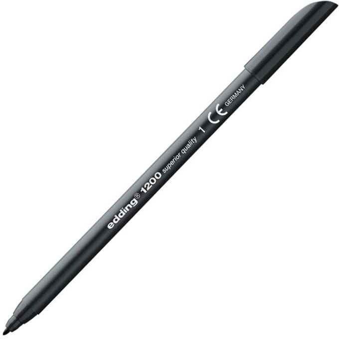 Edding Color Pennen 1200-01 - Zwart - Per Stuk