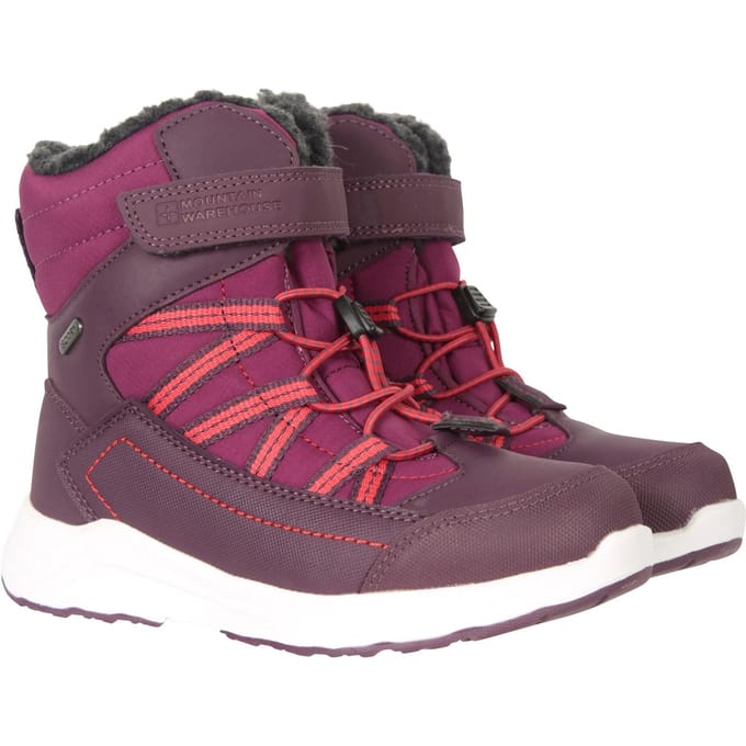 Mountain Warehouse Denver Adaptive Waterdichte Sneeuwlaarzen voor Kinderen/Kinderen (Bes)