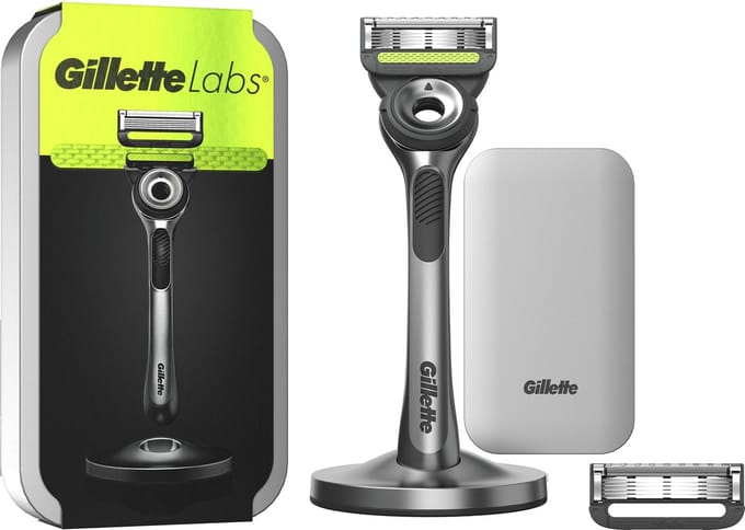 GilletteLabs With Exfoliating Bar Van Gillette - 1 Handvat - 2 Navulmesjes - Magnetische Houder