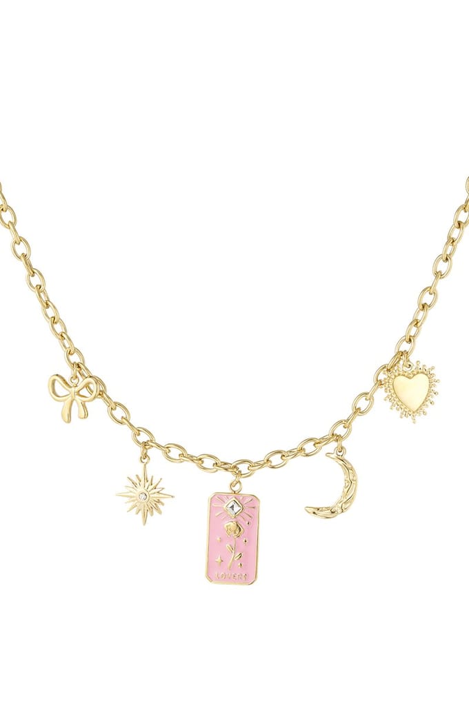 Bijoutheek Collier Rose Lovers Goud