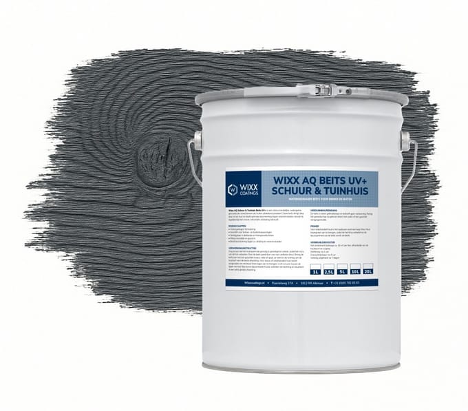 Wixx Deur en Kozijn Beits UV+ - 1L - Antraciet
