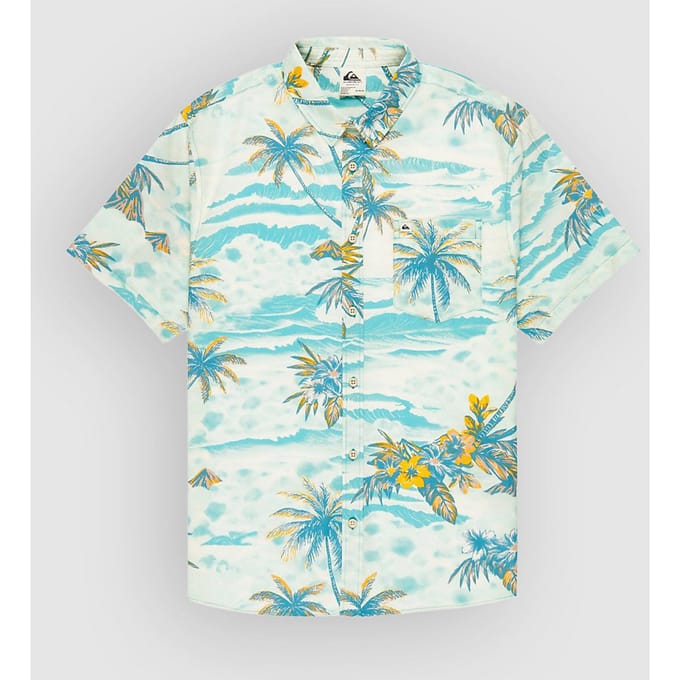 Quiksilver Apero Classic Overhemd Met Korte Mouwen Blauw S Man
