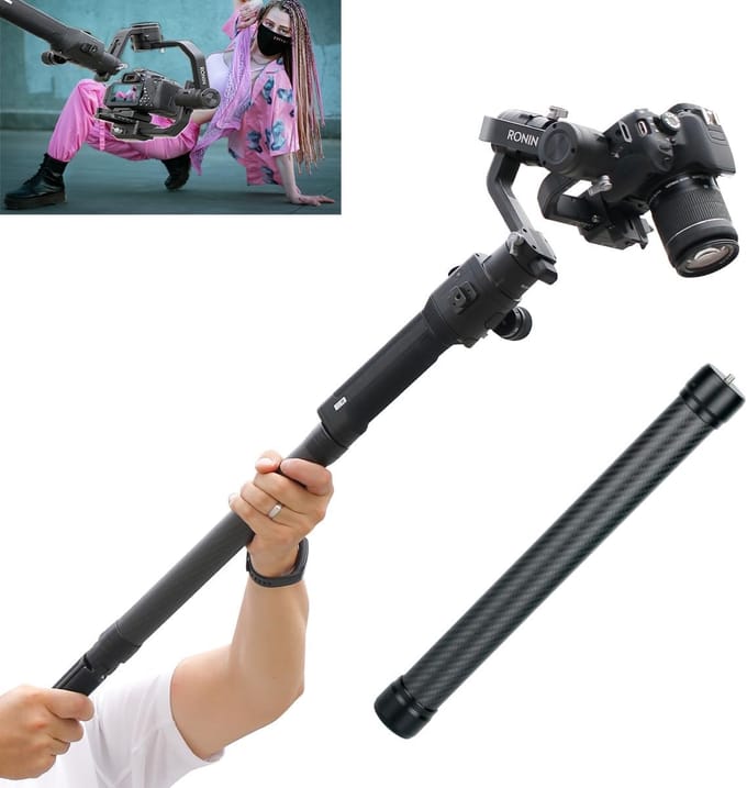 Professionele Koolstof Vezel Monopod Verlenging Hengel Compatibel met Stabilisators