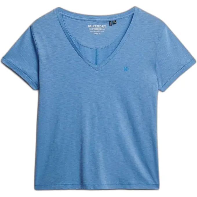 Superdry - Studios Slub T-shirt met Borduursel - Dames - T-shirts