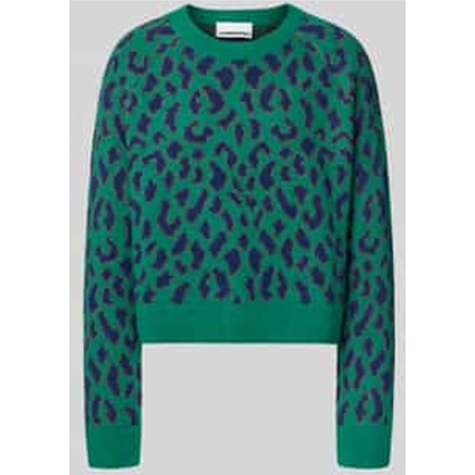 Loose fit pullover van zuivere wol, model 'DILIRIAA LEOPAA'