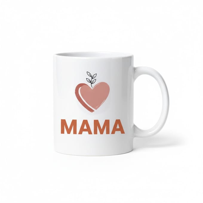 “Mama” Hart Mok – Leuke Moederdag Cadeau Koffiemok 330 ml