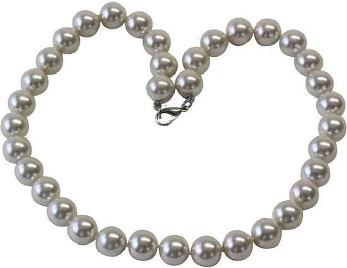 Behave - Elegante korte parelketting met echte glasparels - 45,5 cm