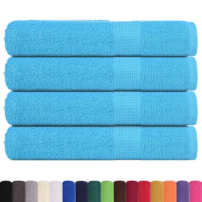 vidaXL - Handdoeken - FROGN - 4 - st - 100x200 - cm - 360 - g/m² - turquoise