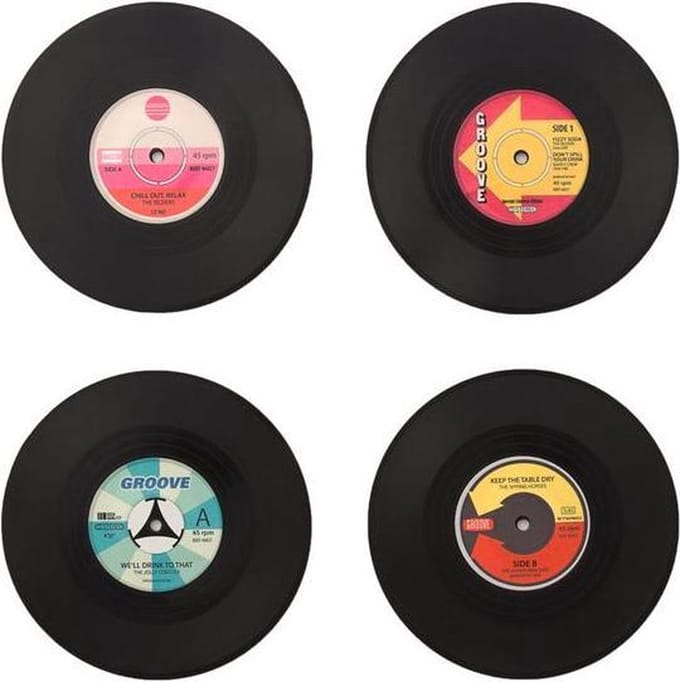 LP Onderzetters -vinyl - set van 4