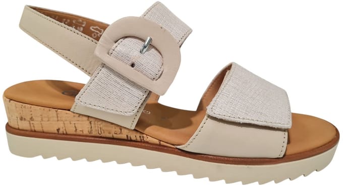 Gabor Leren Dames Sandalen - Wit - 38