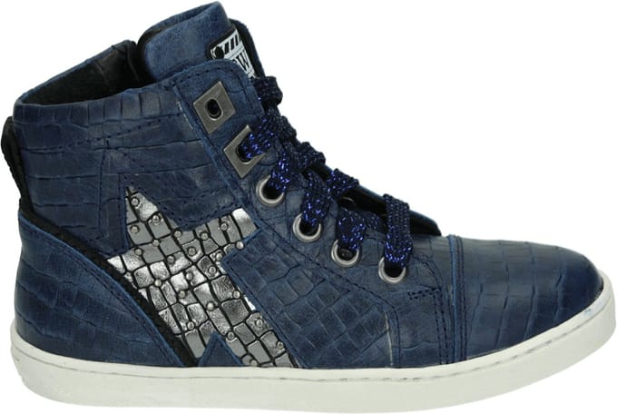 Twins - 320615 - Half-hoogMeisjesKindersneakers - Kleur: Blauw - Maat: 32