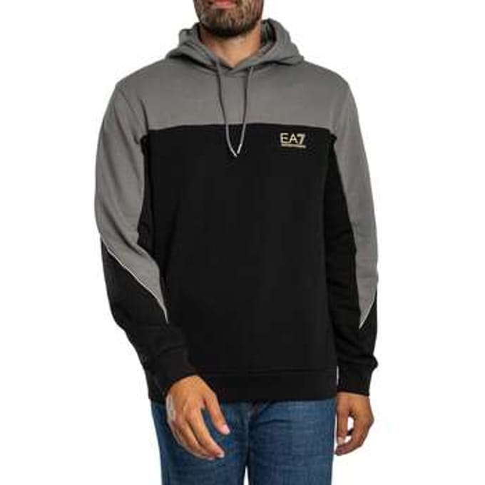 Capuchon sweaters Emporio Armani EA7 Tweekleurige pullover hoodie