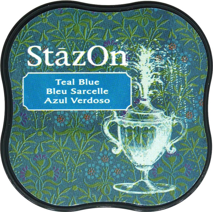 Stempelkussen midi teal blue - Stazon Tsukineko