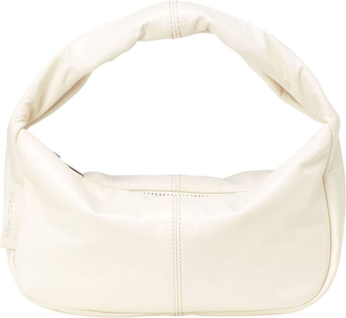 Marc O'Polo Leren Handtas Mary Hand Bag Chalky Sand Crème