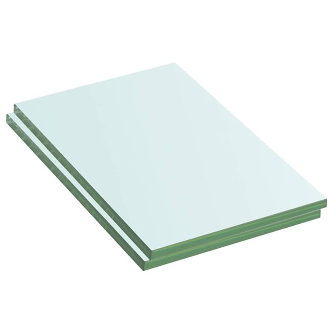 vidaXL - Schappen - 2 - st - 20x12 - cm - glas - transparant