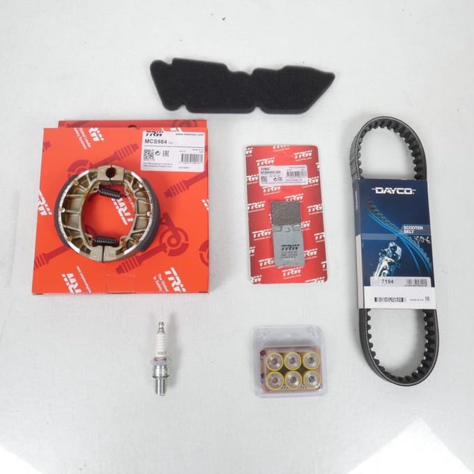 Kit révision entretien Sceed24 pour scooter Piaggio 50 Zip II 2T AC LBMC25E