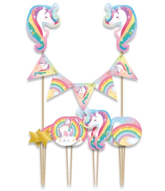 Paperdreams - Taartdecoratie set unicorn - 9 stuks
