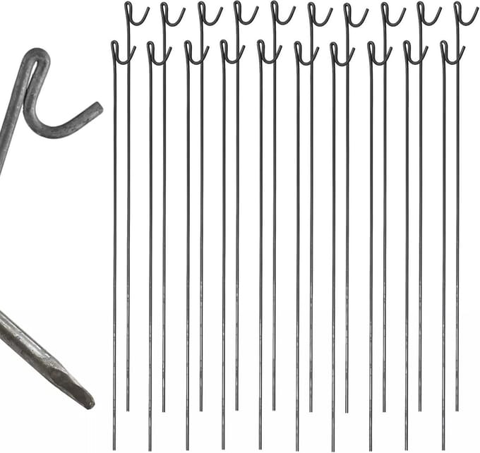 Stalen Hekpennen 1150mm x 8mm - Non-Galvanized (20 Stuks)