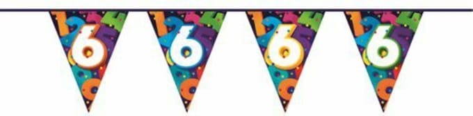 Vlaggenlijn Cijfers 6 jaar - 10 meter