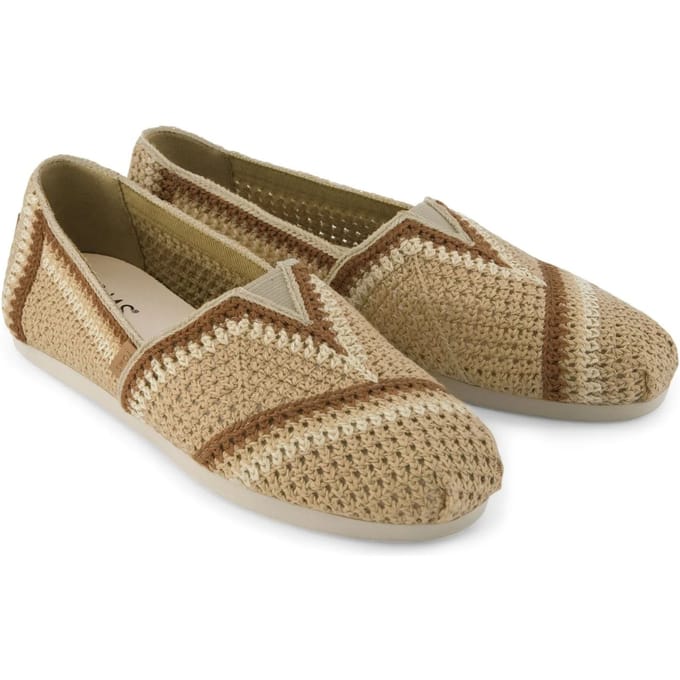 TOMS Alpargata Classic Katoen Dames Donker Beige Espadrilles